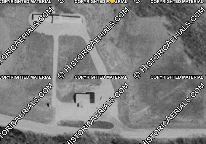 Bear Den Grocery and Motel (Hi-Land Motel & Restaurant, Hi-Land Motel) - 1973 Aerial (newer photo)